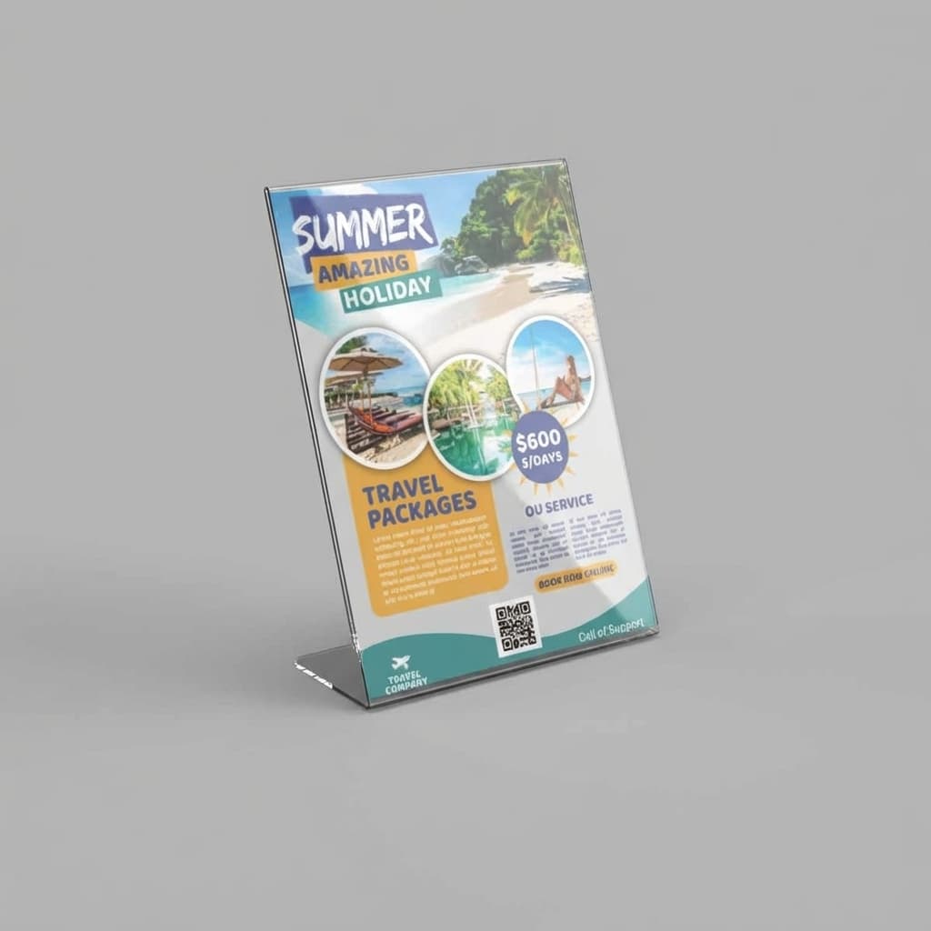 Porta Menu Modelo L Vertical — imagem 1